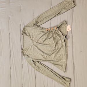 Brand now faux wrap shirt